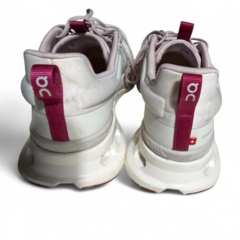 On Running Women's Athletic Shoes - Cream and Red - Picture 6 of 8